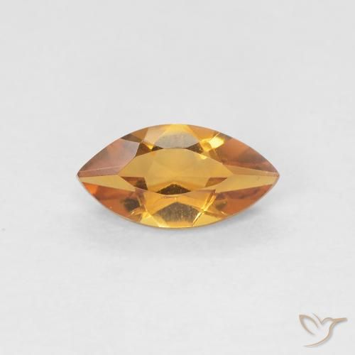 0.57ct Natürlicher orange-braun Citrin, Marquise, VVS