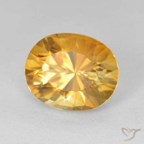 9,17 ctw natürlicher Medium Dark-Golden Citrin, Oval, VVS