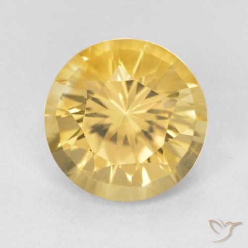 4.68ct Natürlicher Mittleres Gold Citrin, Runden, VVS