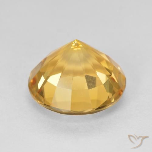 9,17 ctw natürlicher Mittleres Gold Citrin, Runden, VVS