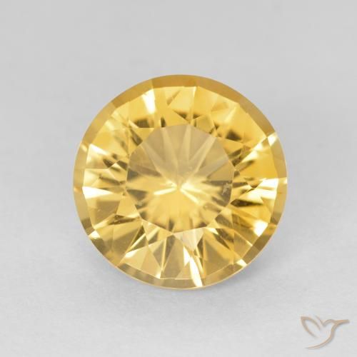3.71ct Natürlicher Mittleres Gold Citrin, Runden, VVS