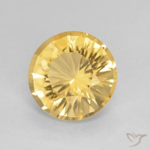 9,17 ctw natürlicher Mittleres Gold Citrin, Runden, VVS
