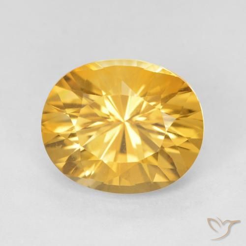 4.46ct Natürlicher Mittelgold Citrin, Oval, VVS