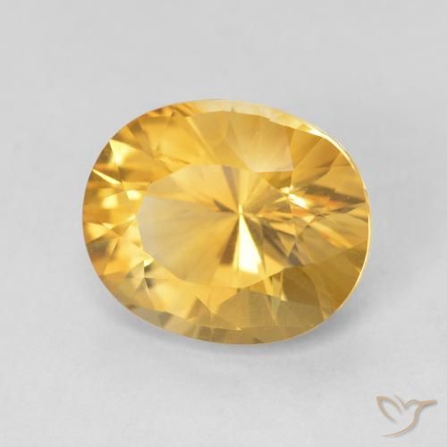 9,17 ctw natürlicher Mittelgold Citrin, Oval, VVS