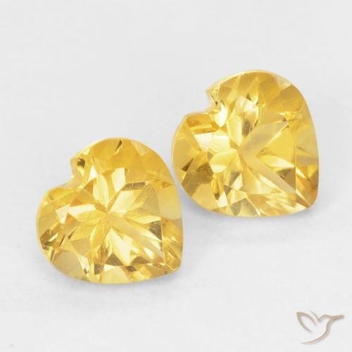0.90 ct natürliche Top-Gold Citrin-Edelsteine, Herz, VVS