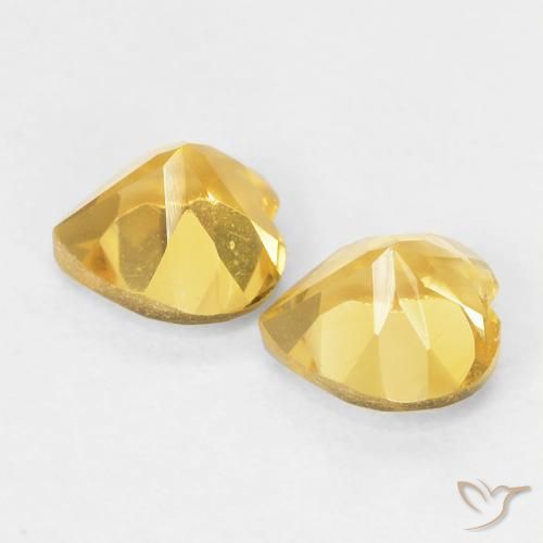 0.90 ct natürliche Top-Gold Citrin-Edelsteine, Herz, VVS