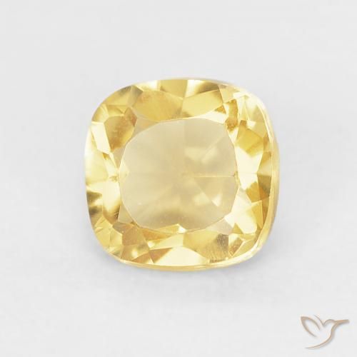 0.58ct Natürlicher hellgelb Citrin, Kissen, VVS-VS