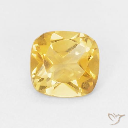 0.41ct Natürlicher Mittleres Gold Citrin, Kissen, VVS-VS