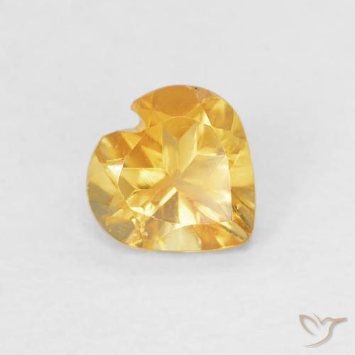 9,17 ctw natürlicher Hellorange-Gold Citrin, Herz, VVS