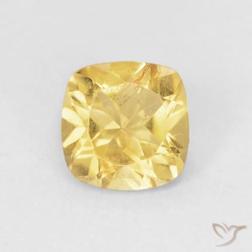 0.53ct Natürlicher gold-orange Citrin, Kissen, VS