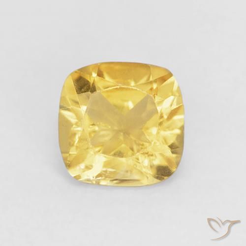 0.53ct Natürlicher Mittelgold Citrin, Kissen, VS