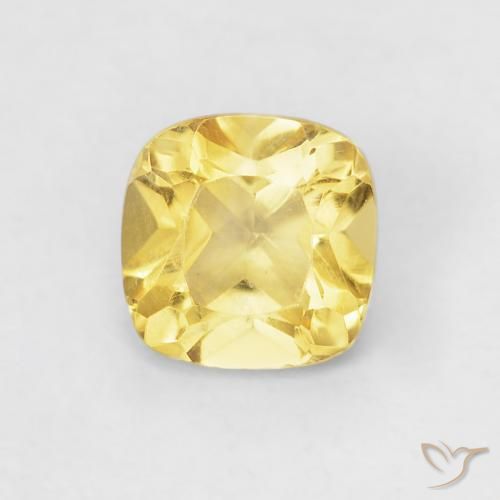 0.49ct Natürlicher Toskana Gelb Citrin, Kissen, VVS