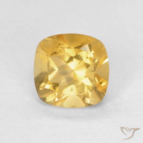 0.55ct Natürlicher Mittleres Gold Citrin, Kissen, VVS-VS