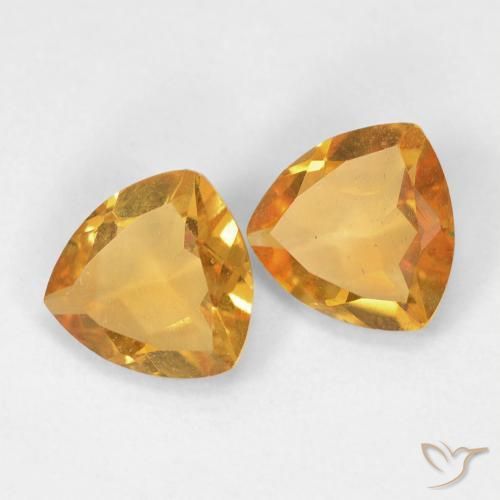 1.27 ct natürliche Medium Light-Golden Citrin-Edelsteine, Trillion, VVS-VS