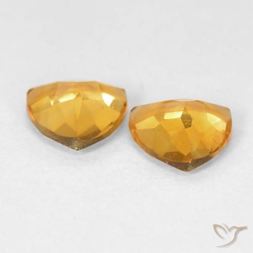 1.27 ct natürliche Medium Light-Golden Citrin-Edelsteine, Trillion, VVS-VS