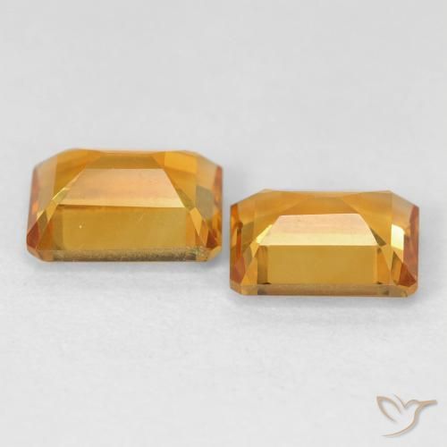 2.91 ct natürliche Tiefes Orange-Gold Citrin-Edelsteine, Oktagonschliff, VVS-VS