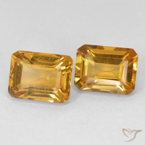 3.19 ct natürliche Medium Light-Golden Citrin-Edelsteine, Oktagonschliff, VVS-VS