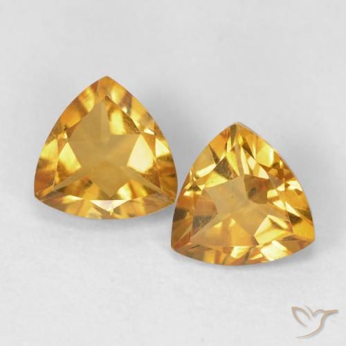 1.33ctw Natürlicher Dunkelgolden Citrin, Trillion, VS