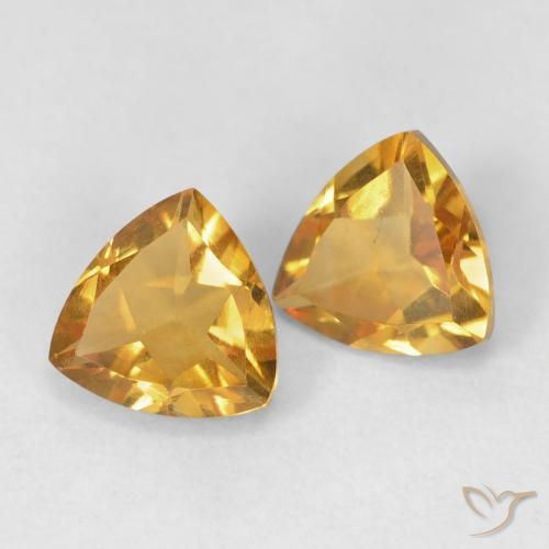 1.33 ct natürliche Dunkelgolden Citrin-Edelsteine, Trillion, VS