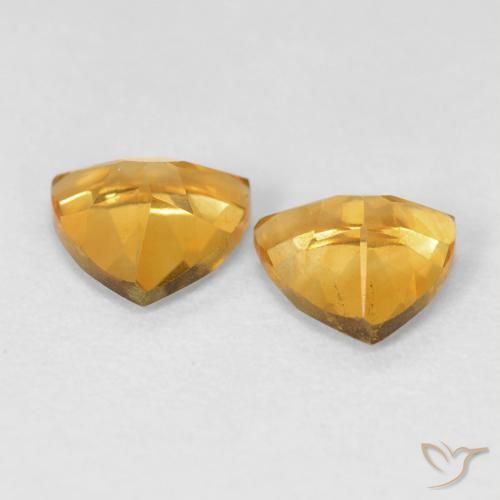 1.33 ct natürliche Dunkelgolden Citrin-Edelsteine, Trillion, VS