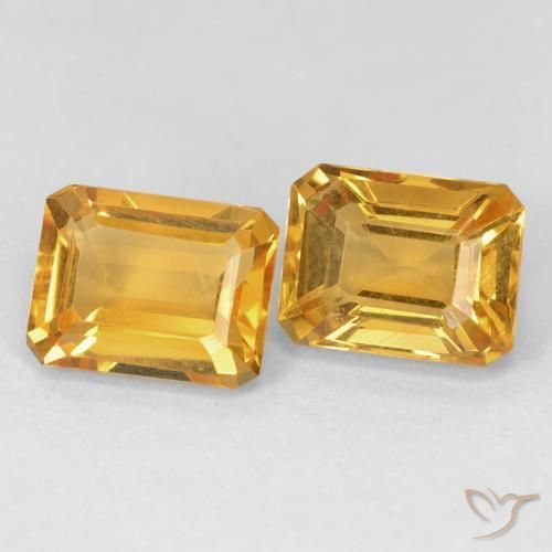3.22 ct natürliche Golden Citrin-Edelsteine, Oktagonschliff, VS