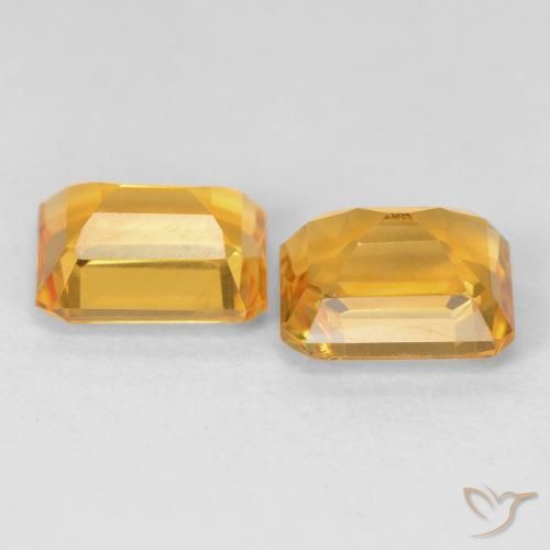 3.22 ct natürliche Golden Citrin-Edelsteine, Oktagonschliff, VS
