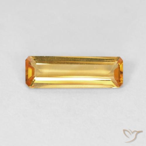 1.02ct Natürlicher gold-orange Citrin, Smaragdschliff, VVS-VS