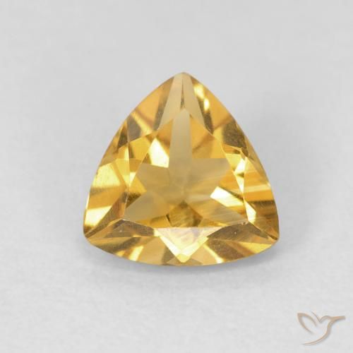 0.93ct Natürlicher Tiefes Gold Citrin, Trillion, VVS-VS