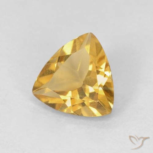 9,17 ctw natürlicher Tiefes Gold Citrin, Trillion, VVS-VS