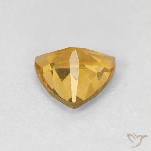 9,17 ctw natürlicher Tiefes Gold Citrin, Trillion, VVS-VS