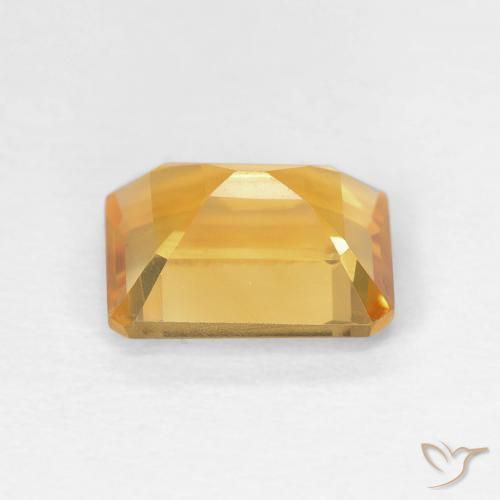 9,17 ctw natürlicher Medium Light Orange-Gold Citrin, Oktagonschliff, VVS