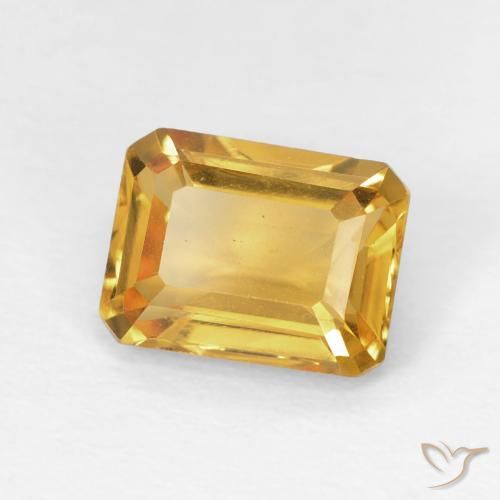 9,17 ctw natürlicher gold-orange Citrin, Oktagonschliff, VS