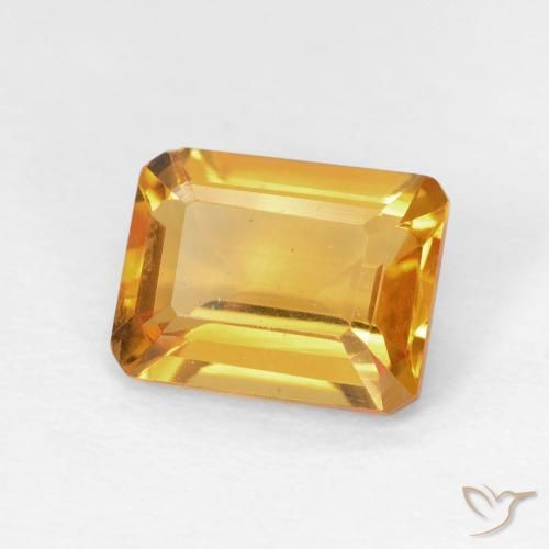 9,17 ctw natürlicher Tiefes Orange-Gold Citrin, Oktagonschliff, VS