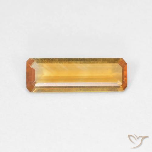0.93ct Natürlicher Orange-Gold Citrin, Smaragdschliff, VVS-VS