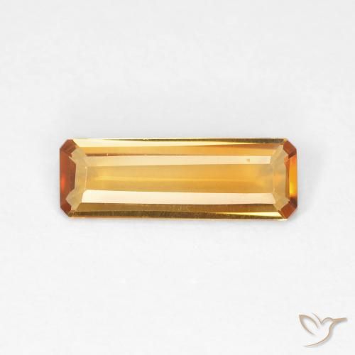 0.97ct Natürlicher Orange-Gold Citrin, Smaragdschliff, VVS-VS