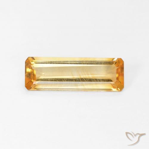 1.26ct Natürlicher Orange-Gold Citrin, Smaragdschliff, VVS-VS
