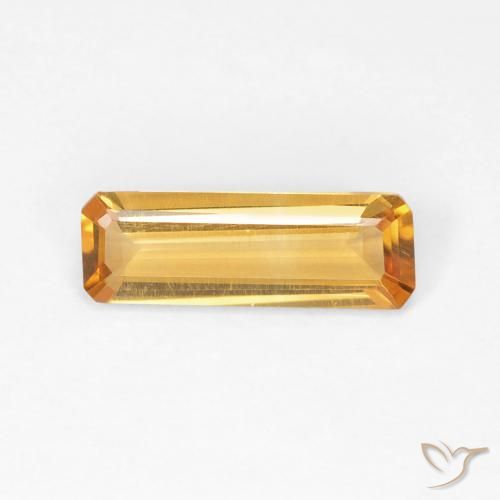 1.04ct Natürlicher Dunkelorange-Gold Citrin, Smaragdschliff, VVS-VS