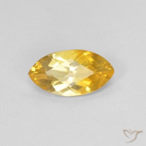 0.71ct Natürlicher Golden Citrin, Marquise, VS, Photo A