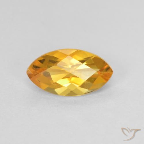 0.98ct Natürlicher Dunkelorange-Gold Citrin, Marquise, VS