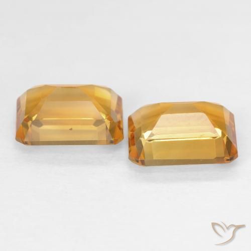 3.03 ct natürliche Orange-Gold Citrin-Edelsteine, Oktagonschliff, VVS