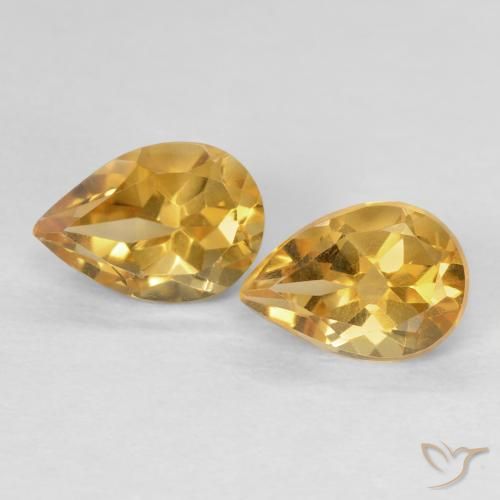 1.30ctw Natürlicher Golden Citrin, Birnenform, VVS
