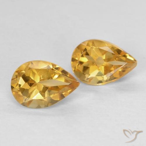 1.30 ct natürliche Golden Citrin-Edelsteine, Birnenform, VVS