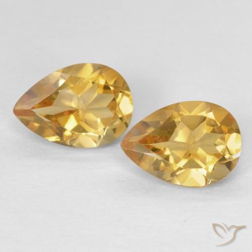 1.35ctw Natürlicher Golden Citrin, Birnenform, VVS-VS