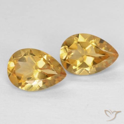 1.35 ct natürliche Golden Citrin-Edelsteine, Birnenform, VVS-VS