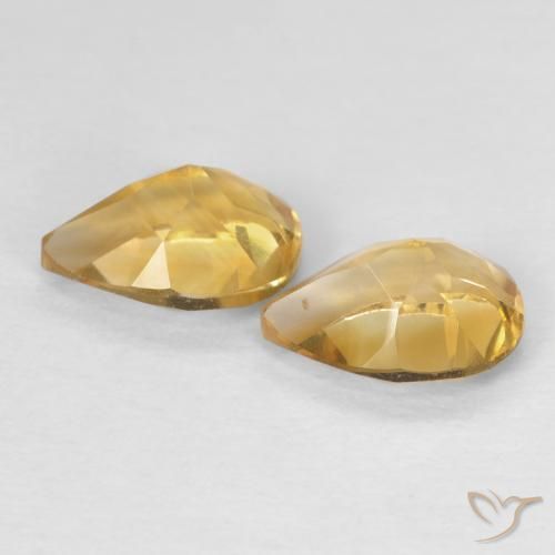 1.35 ct natürliche Golden Citrin-Edelsteine, Birnenform, VVS-VS