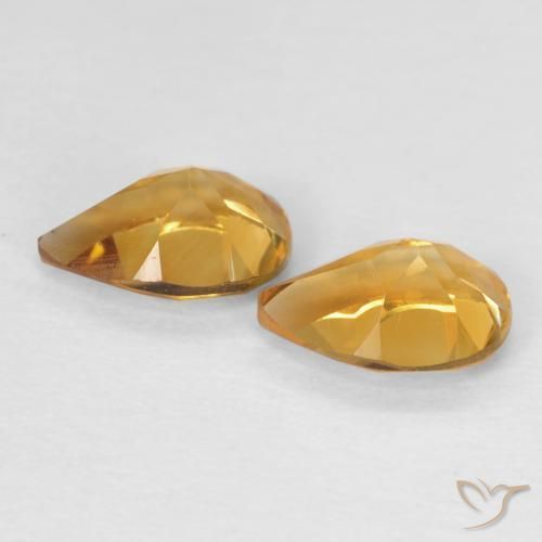 1.24 ct natürliche Orange-Gold Citrin-Edelsteine, Birnenform, VVS