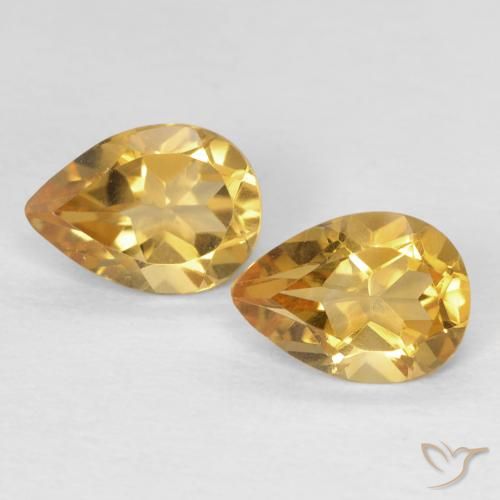 1.27ctw Natürlicher Golden Citrin, Birnenform, VVS