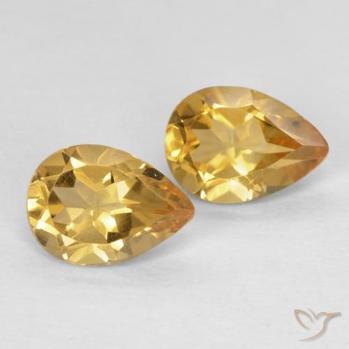 1.27 ct natürliche Golden Citrin-Edelsteine, Birnenform, VVS