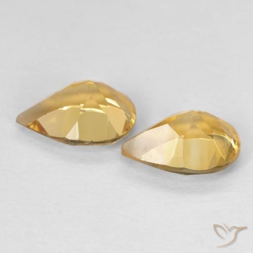 1.27 ct natürliche Golden Citrin-Edelsteine, Birnenform, VVS