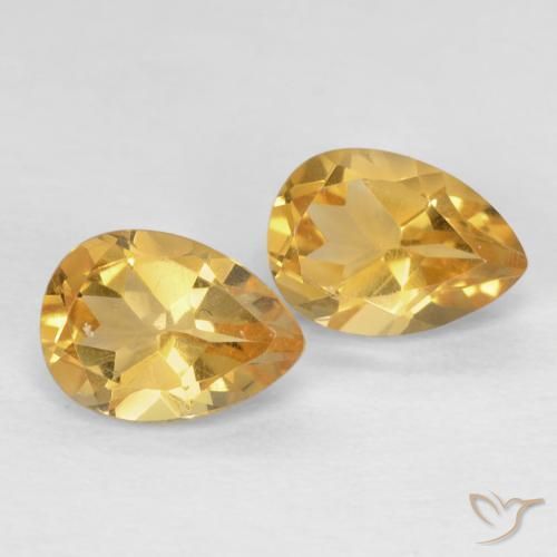 1.46 ct natürliche Golden Citrin-Edelsteine, Birnenform, VVS-VS